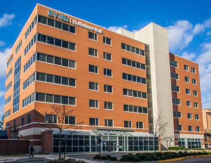 EVMS Hofheimer Hall houses an outpatient clinic for patients with HIV, as well as other practice locations and offices.