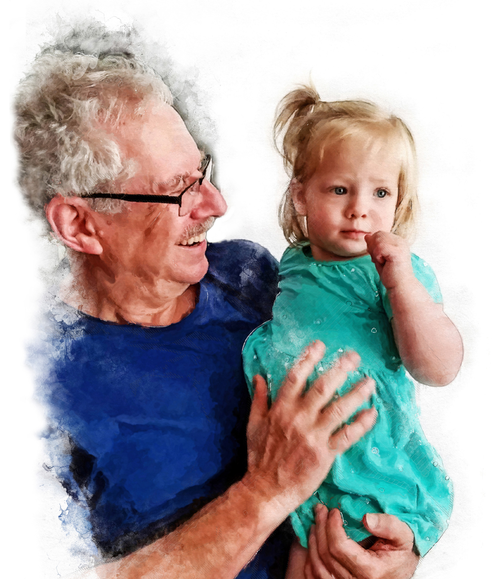Jay Alterman holding his granddaughter.