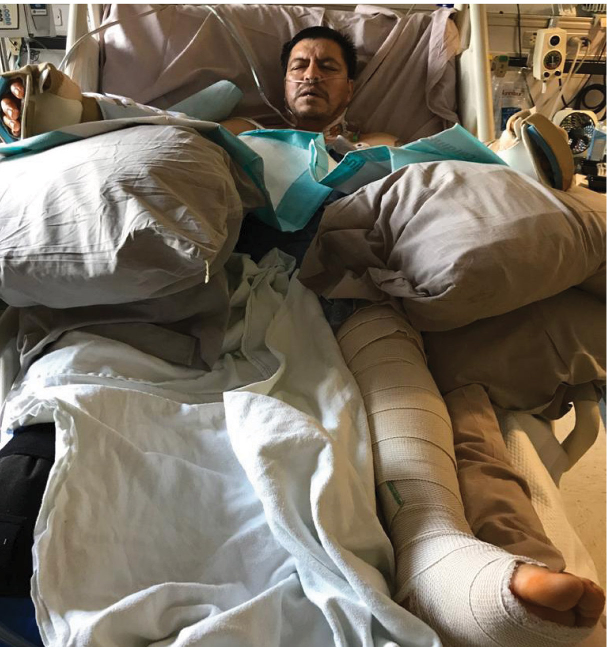 Marcial Sanchez Romero in hospital
