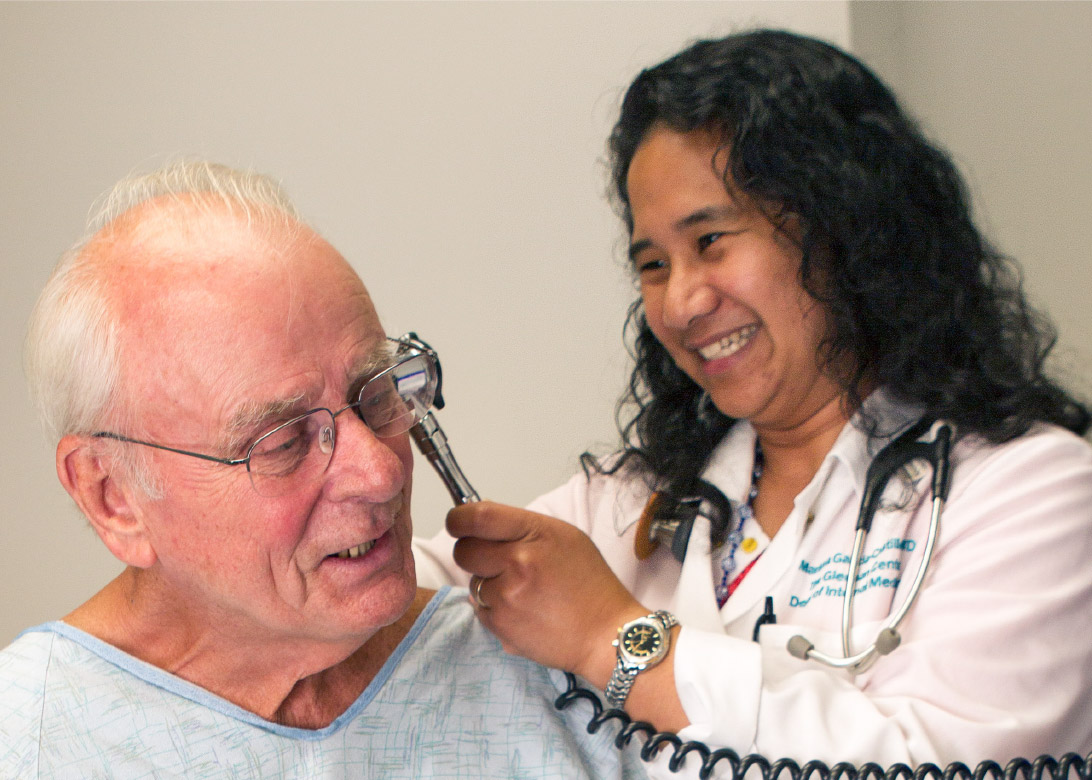 Marissa Galicia-Castillo works with a patient