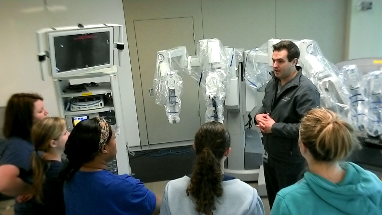 Chase Allen (SA '11) teaches surgeons the art of robotic-assisted surgery.