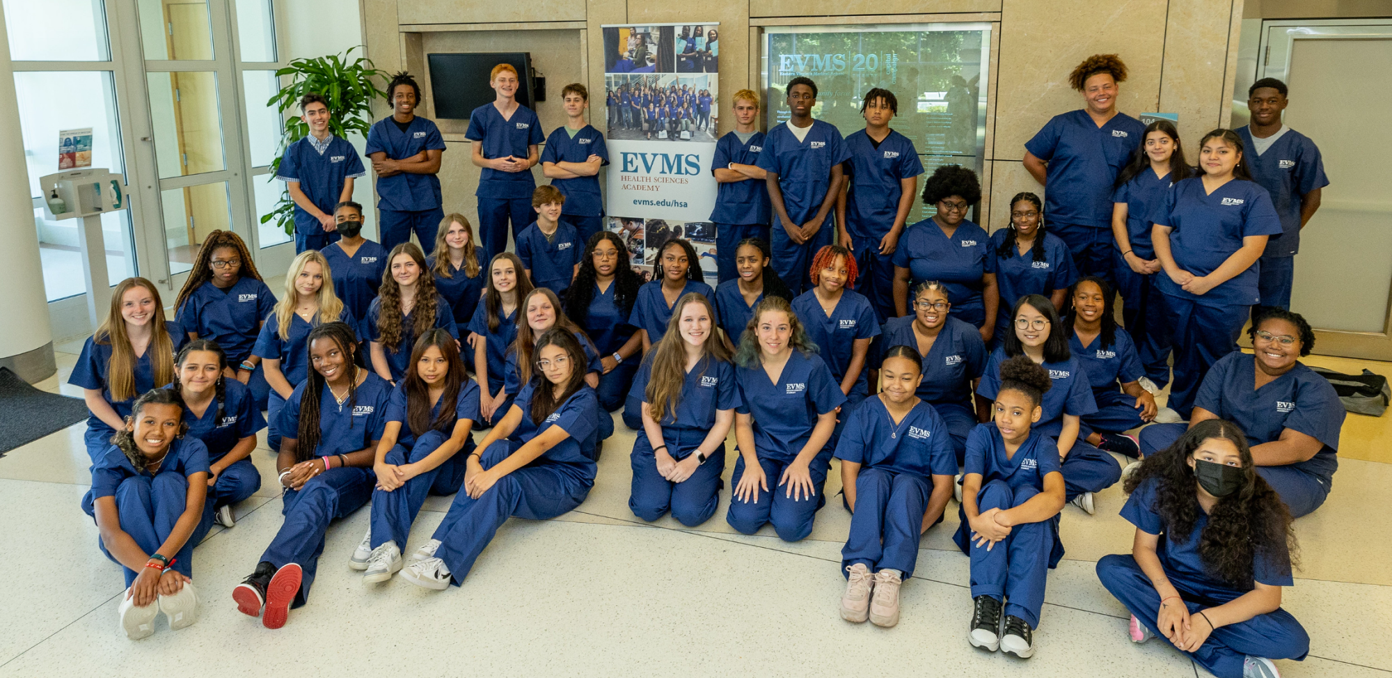 A group of students participating in the Health Sciences Academy