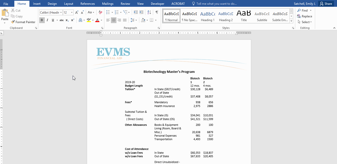 A user exports a Word document as an Adobe PDF.