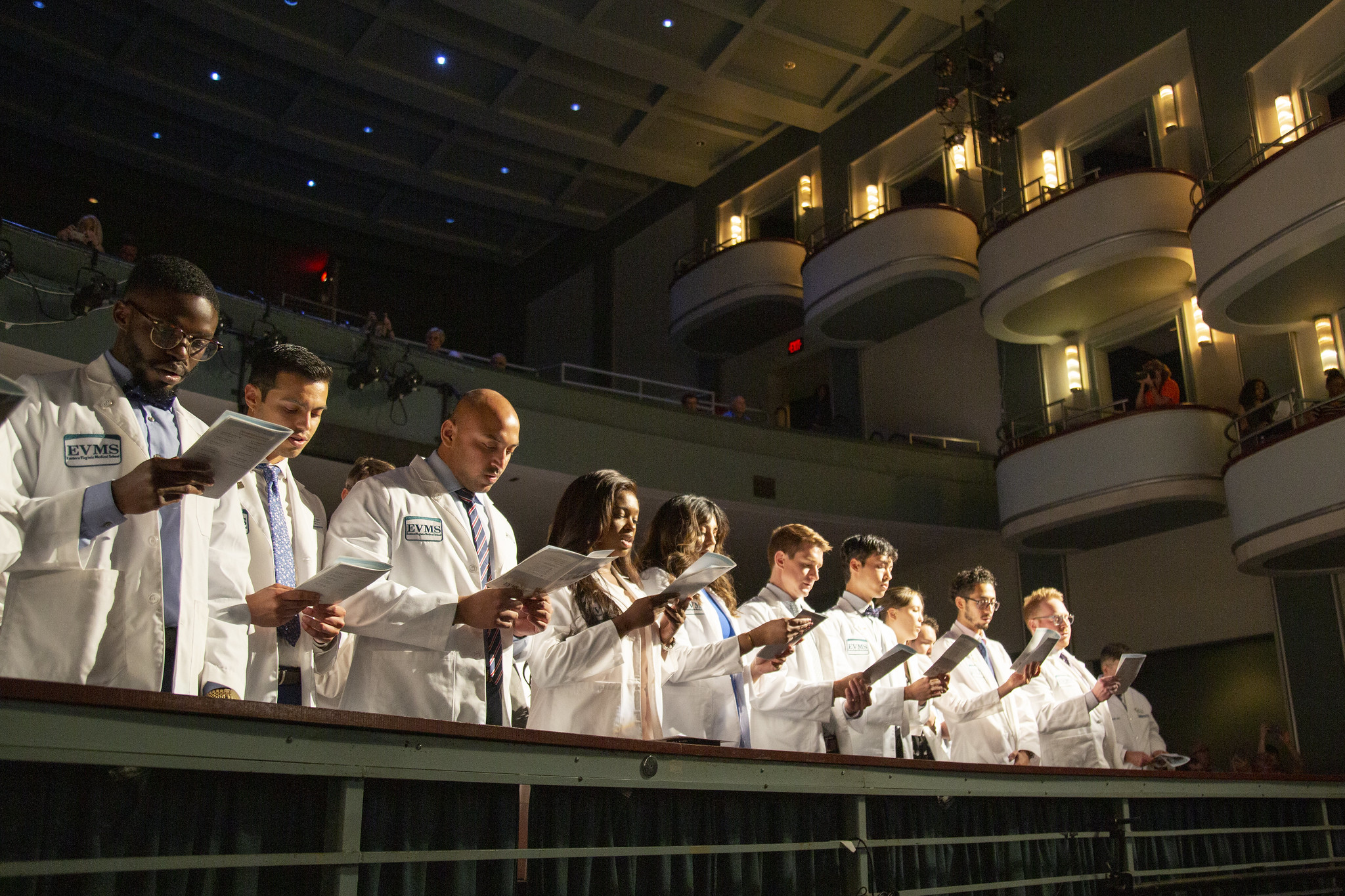 A group diverse EVMS students attend the 2022 White Coat ceremony