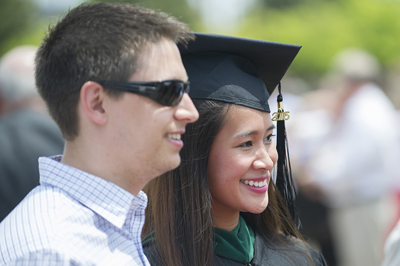 Graduate with family