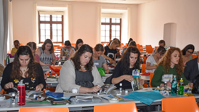 At the University of Osijek, Osijek, Croatia: EVMS students learned about the effects of trauma with Croatian Art Therapy students.