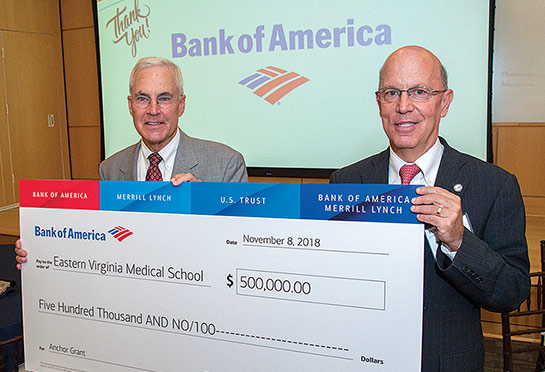 Bank of America check presentation