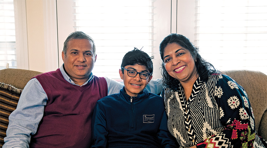 Sunita Dodani, MBBS, PhD, and family