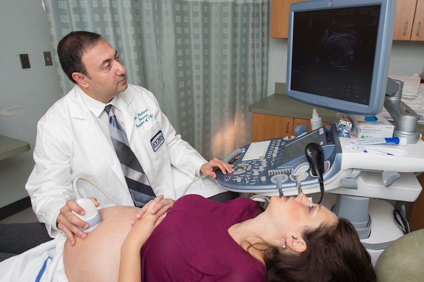 Dr. Abuhamad examining a patient