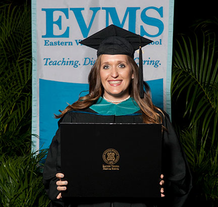 Paige Scheinberg, ATR at the graduation podium