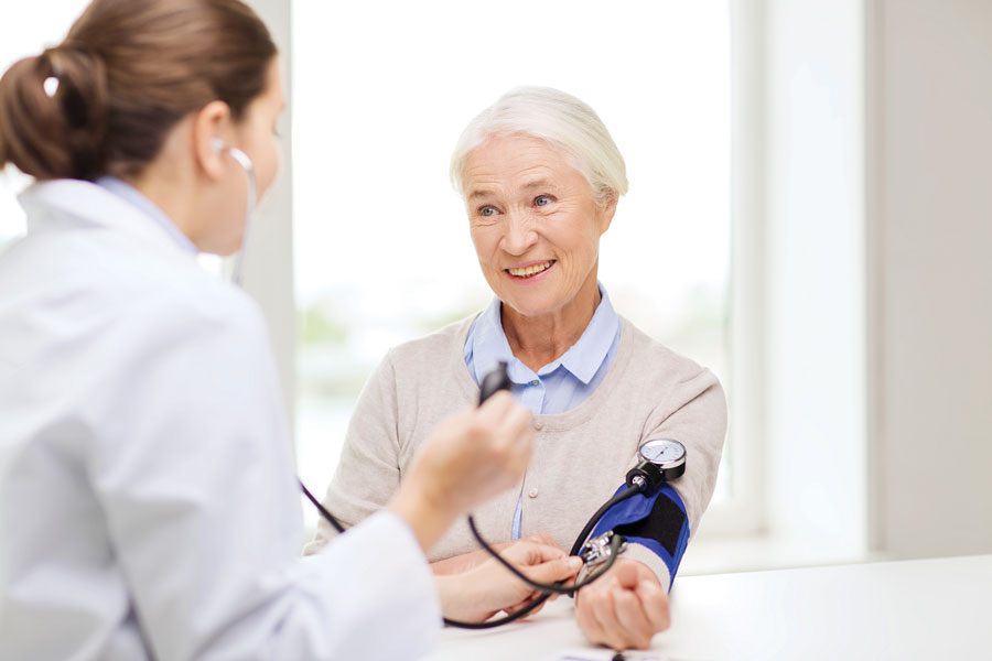 Doctor with an older patient