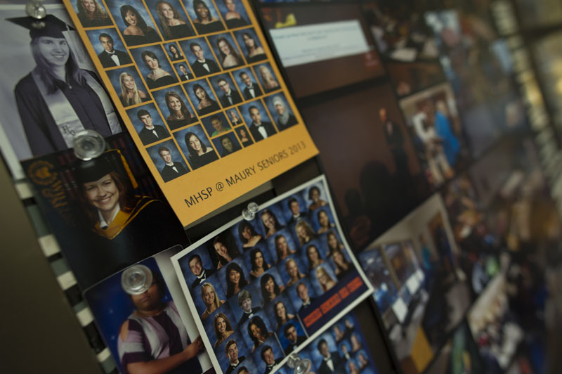 A look at Anne Christie's busy bulletin board of graduates