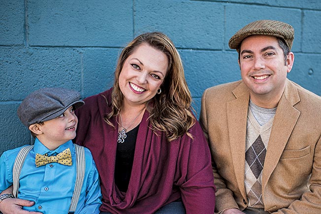 Denille Francis with her husband and son.